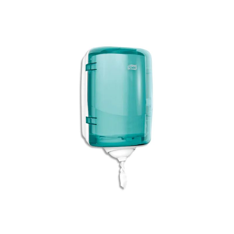 TORK Distributeur Mini Reflex M3 Bleu turquoise, à dévidage central - Dimensions : L19 x H32 x P21 cm TORK Distributeur Mini Reflex M3 Bleu turquoise, à dévidage central - Dimensions : L19 x H32 x P21 cm