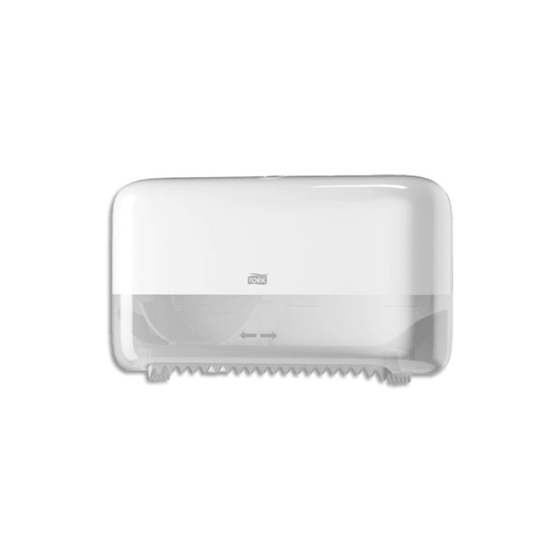 TORK Distributeur double papier toilette en rouleau Mid Size T7 Blanc, sans mandrin, L36 x H20,7 x P13 cm TORK Distributeur double papier toilette en rouleau Mid Size T7 Blanc, sans mandrin, L36 x H20,7 x P13 cm
