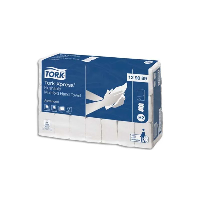 TORK Colis de 21 paquets 200 feuilles Essuie-mains Xpress interfoliés délitable Blanc 2 plis 25,5x21,2 cm TORK Colis de 21 paquets 200 feuilles Essuie-mains Xpress interfoliés délitable Blanc 2 plis 25,5x21,2 cm