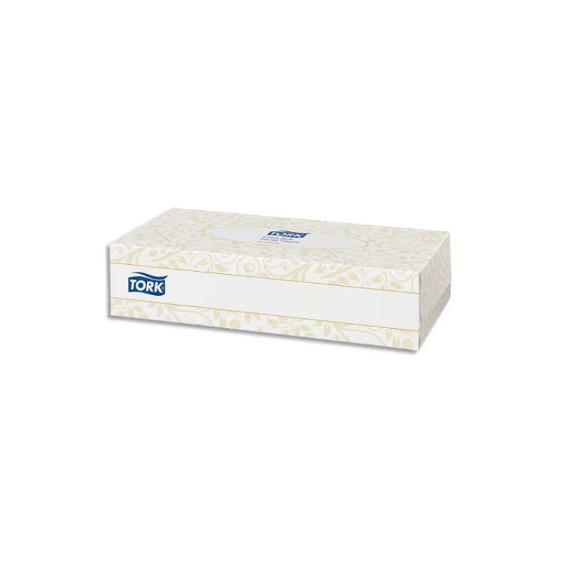 TORK Boîte de 100 mouchoirs jetables enchevetrés 2 plis Blanc TORK Boîte de 100 mouchoirs jetables enchevetrés 2 plis Blanc