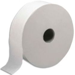 TORK Paquet de 6 rouleaux de Papier toilette Jumbo 2 plis pure cellulose, 1900 formats L380m Blanc