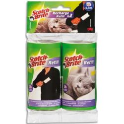 SCOTCH-BRITE Lot de deux recharges pour brosse adhésive 30 feuilles E0447