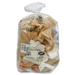 Boîte de 200 sacs poubelles transparent qualité NF 110 litres 30 microns