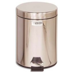 RUR POUBELL A PEDAL 5.6L INOX MST15SSPL