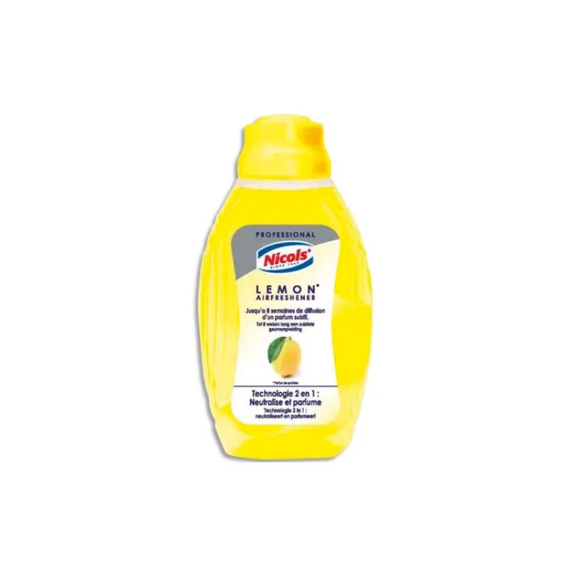 NICOLS Flacon mèche 375 ml, mèche réglable parfum Citron NICOLS Flacon mèche 375 ml, mèche réglable parfum Citron