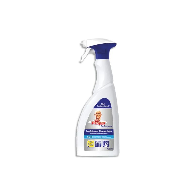 MR PROPRE Spray 750ml 4en1 Antibactéria pour sanitaires Désinfecte, Désodorise parfum frais, Sans rinçage MR PROPRE Spray 750ml 4en1 Antibactéria pour sanitaires Désinfecte, Désodorise parfum frais, Sans rinçage