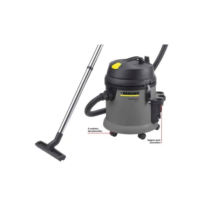 KARCHER Aspirateur eau et poussière Pro NT27/1 1380 Watts, dépression 18 kpa, capacité 27 litres 72Db KARCHER Aspirateur eau et poussière Pro NT27/1 1380 Watts, dépression 18 kpa, capacité 27 litres 72Db
