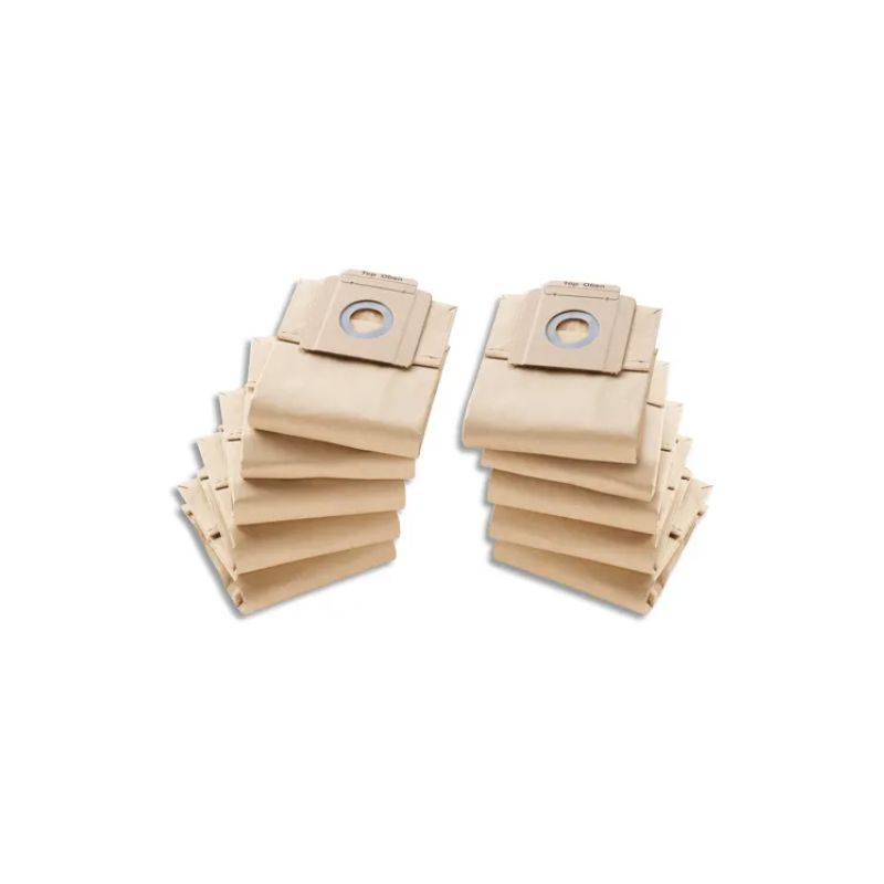KARCHER Lot de 10 Sacs en papier, 2 couches, pour aspirateur 10/1 KARCHER Lot de 10 Sacs en papier, 2 couches, pour aspirateur 10/1