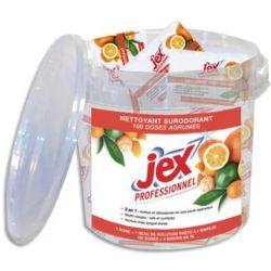 JEX PROFESSIONNEL Boîte de 100 doses de nettoyant surodorant parfum Agrumes