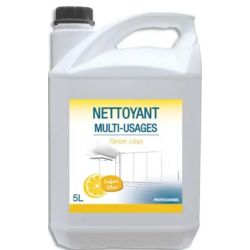 Bidon de 5 Litres Nettoyant désodorisant multi-usages pour sols et surfaces dures parfum citron