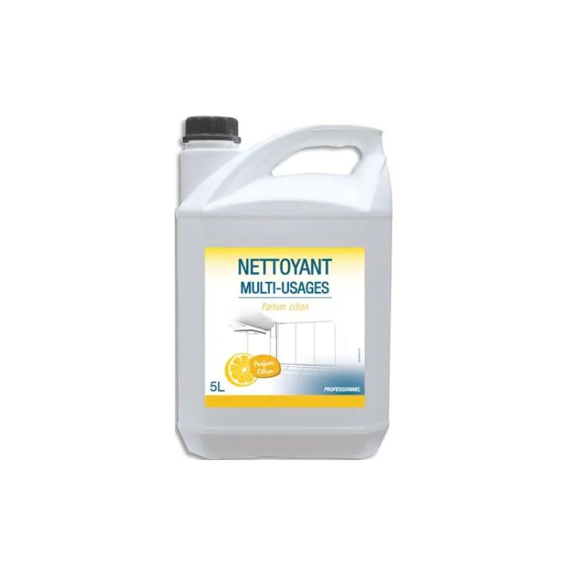 Bidon de 5 Litres Nettoyant désodorisant multi-usages pour sols et surfaces dures parfum citron Bidon de 5 Litres Nettoyant désodorisant multi-usages pour sols et surfaces dures parfum citron