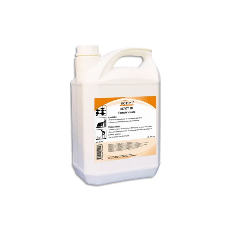 Bidon de 5 Litres Nettoyant désodorisant multi-usages pour sols et surfaces dures pamplemousse Bidon de 5 Litres Nettoyant désodorisant multi-usages pour sols et surfaces dures pamplemousse