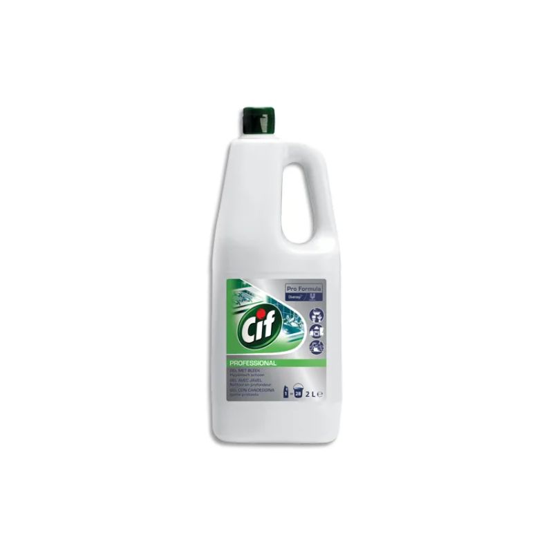 CIF PROFESSIONAL Bidon 2L Gel Nettoyant javellisé pour taches difficiles sols et surfaces Pro Formula CIF PROFESSIONAL Bidon 2L Gel Nettoyant javellisé pour taches difficiles sols et surfaces Pro Formula