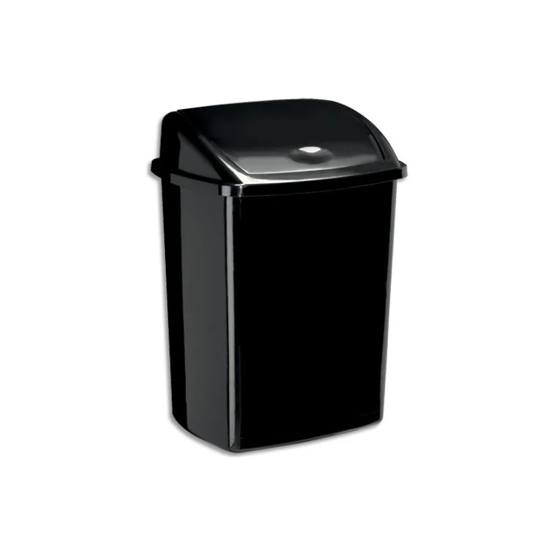 CEP Poubelle à couvercle basculant Noire 50 litres, en polypropylène recyclable L40,5 x H68,5 x P31 cm CEP Poubelle à couvercle basculant Noire 50 litres, en polypropylène recyclable L40,5 x H68,5 x P31 cm