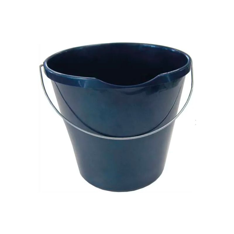 BROSSERIE THOMAS Seau rond Bleu en PP capacité 12 Litres avec bec verseur et une anse en métal BROSSERIE THOMAS Seau rond Bleu en PP capacité 12 Litres avec bec verseur et une anse en métal