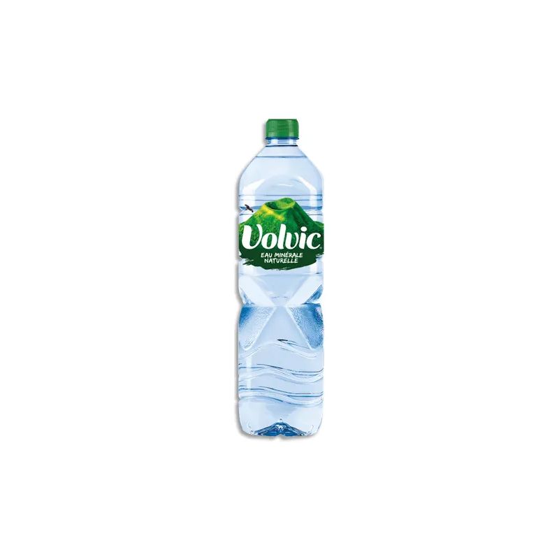 VOLVIC Bouteille plastique d'eau nature d'1,5 litre minérale plate VOLVIC Bouteille plastique d'eau nature d'1,5 litre minérale plate
