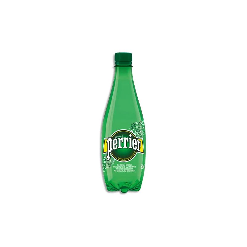 PERRIER Bouteille plastique d'eau pétillante 50 cl minérale PERRIER Bouteille plastique d'eau pétillante 50 cl minérale