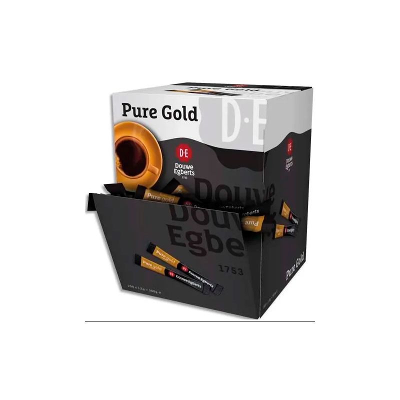 DOUWE EGBERTS Boîte de 200 sticks de café Pure Gold lyophilisé 1,5g DOUWE EGBERTS Boîte de 200 sticks de café Pure Gold lyophilisé 1,5g