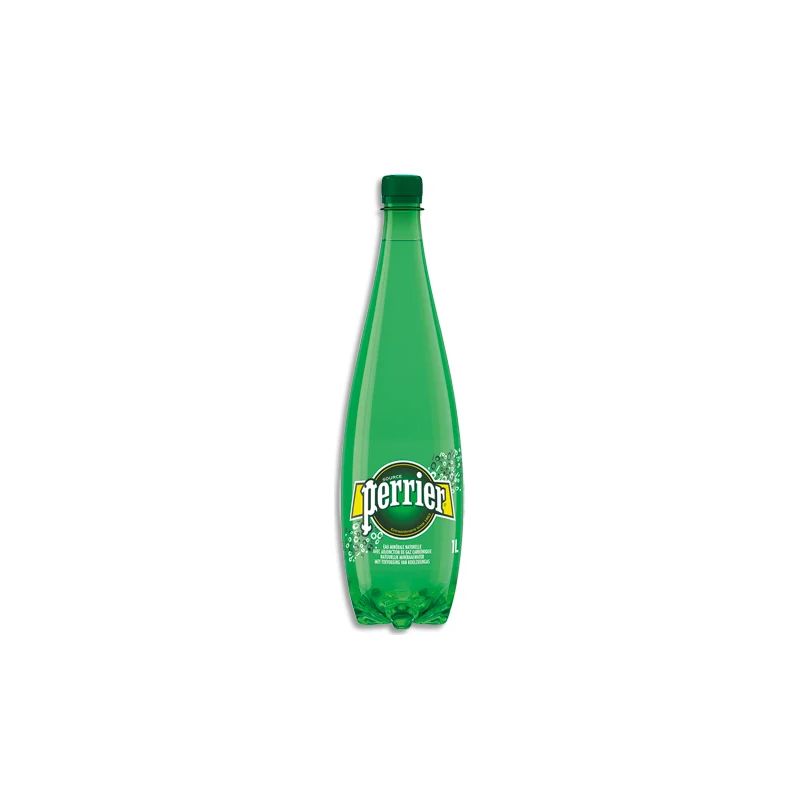 PERRIER Bouteille plastique d'eau pétillante d'1 litre minérale PERRIER Bouteille plastique d'eau pétillante d'1 litre minérale