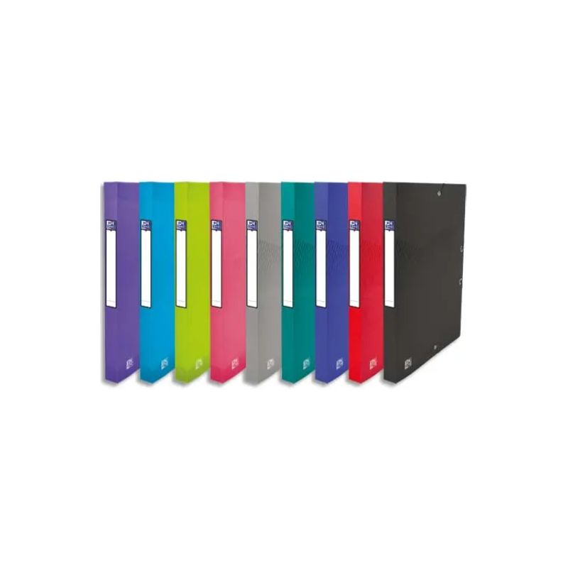 OXFORD Boîte de classement OSMOSE 24 x 32 cm PP 7/10e dos 2,5 cm. Coloris assortis opaque et translucide OXFORD Boîte de classement OSMOSE 24 x 32 cm PP 7/10e dos 2,5 cm. Coloris assortis opaque et translucide