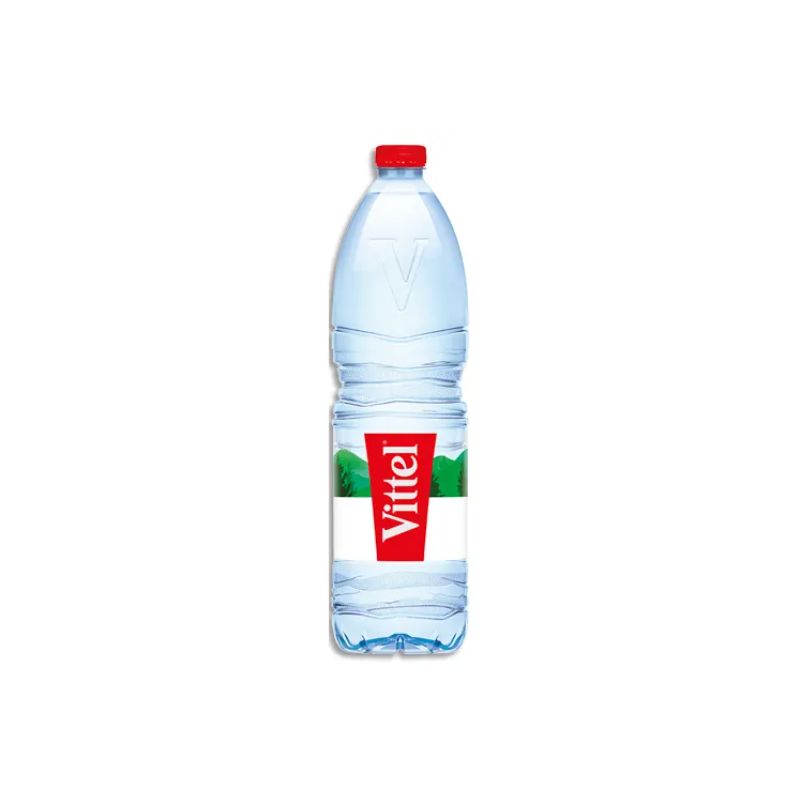 VITTEL Bouteille plastique d'eau d'1,5 litre minérale plate VITTEL Bouteille plastique d'eau d'1,5 litre minérale plate