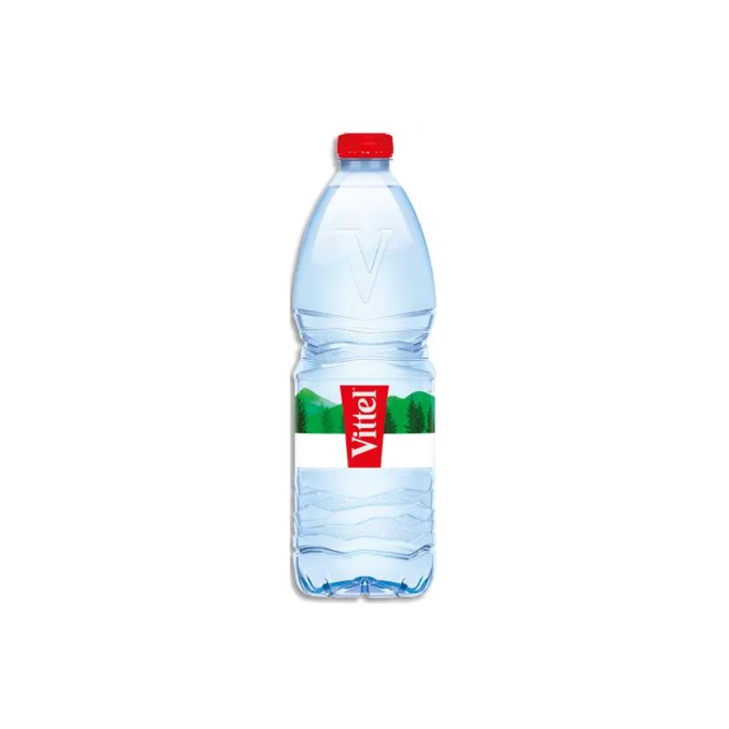 VITTEL Bouteille plastique d'eau 1 litre minérale plate VITTEL Bouteille plastique d'eau 1 litre minérale plate