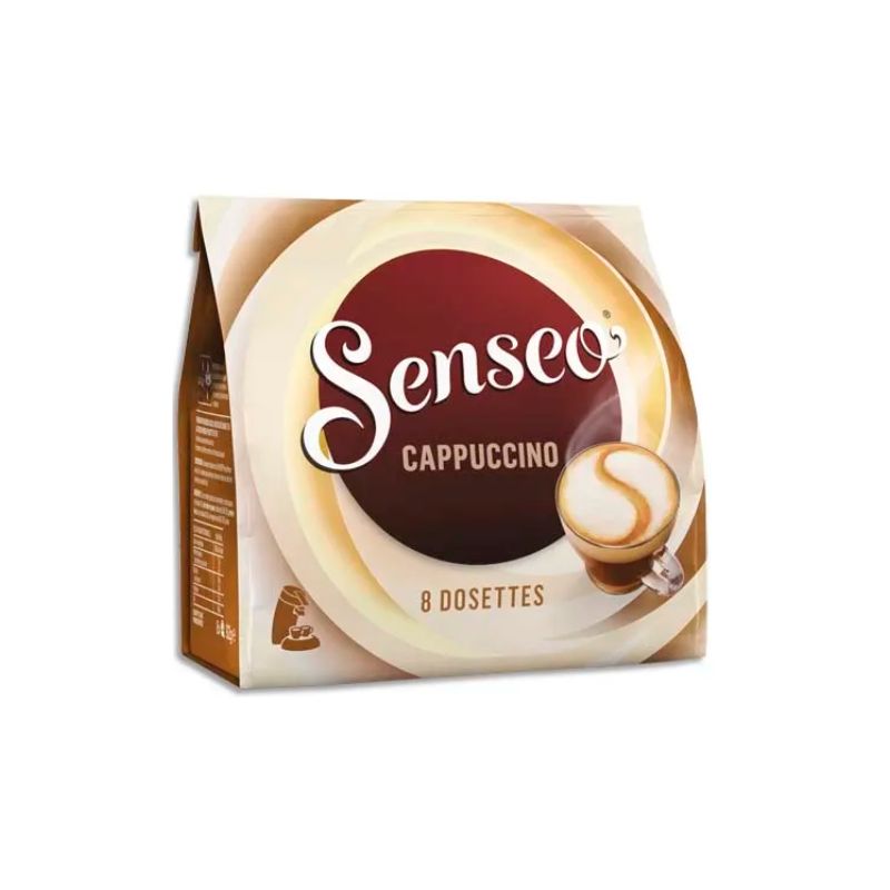 SENSEO Paquet de 8 dosettes de café moulu Cappuccino 125g, environ 7,2g par dosette SENSEO Paquet de 8 dosettes de café moulu Cappuccino 125g, environ 7,2g par dosette