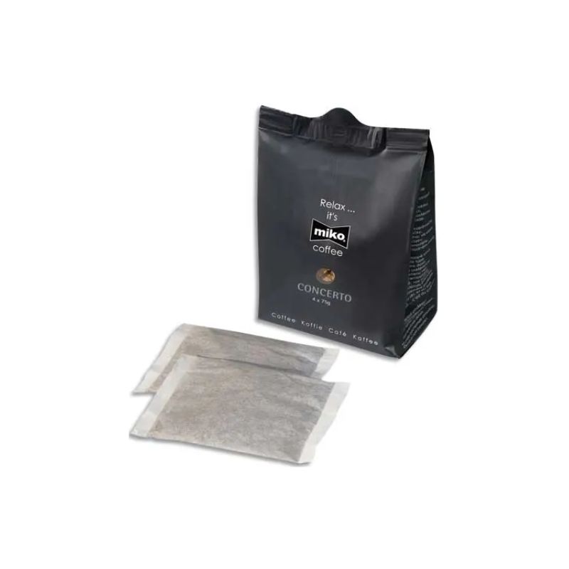 MIKO CAFE Carton de 48 Filtres Doses Café Concerto 50% arabica et 50% robusta pour Miko 151, 12x4 filtres MIKO CAFE Carton de 48 Filtres Doses Café Concerto 50% arabica et 50% robusta pour Miko 151, 12x4 filtres