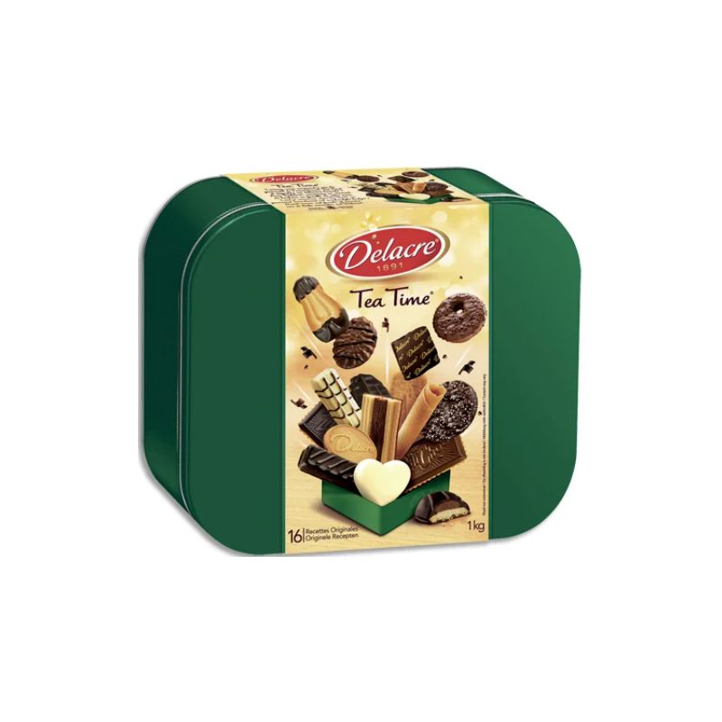 DELACRE Boîte d'1kg de biscuits Tea Time DELACRE Boîte d'1kg de biscuits Tea Time