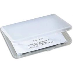 SIGEL Etui à cartes en plastique, transparent, jusqu'à 25 cartes (89 x 57mm). Dimensions L10 x H1 x P7 cm