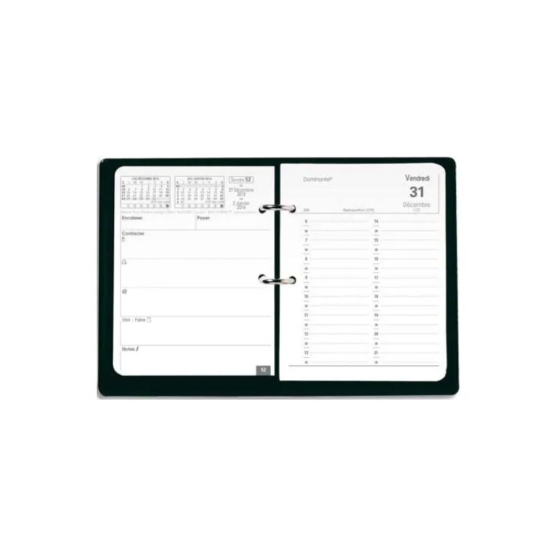 QUO VADIS Bloc Planning socle fumé + recharge 1J/P+1P de notes - format : 24 x 17 cm QUO VADIS Bloc Planning socle fumé + recharge 1J/P+1P de notes - format : 24 x 17 cm