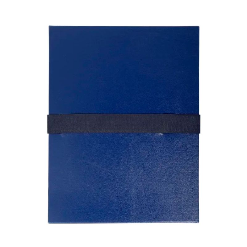 EXACOMPTA Chemise extensible en balacron. Rabat en pied, fermeture par sangle velcro. Coloris bleu foncé EXACOMPTA Chemise extensible en balacron. Rabat en pied, fermeture par sangle velcro. Coloris bleu foncé