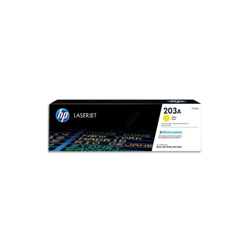 HP 203A CF542A Toner Jaune Authentique pour HP Color LaserJet Pro M254 / M280 / M281 HP 203A CF542A Toner Jaune Authentique pour HP Color LaserJet Pro M254 / M280 / M281