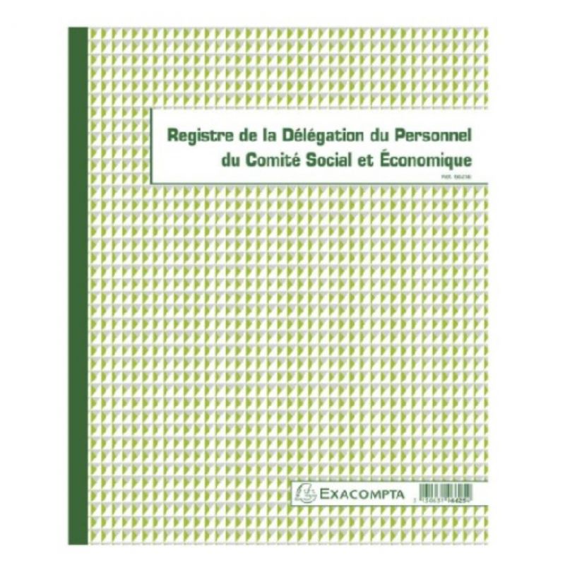 EXACOMPTA Registre des délégués du personnel CSE format 24x32cm, 30 pages EXACOMPTA Registre des délégués du personnel CSE format 24x32cm, 30 pages