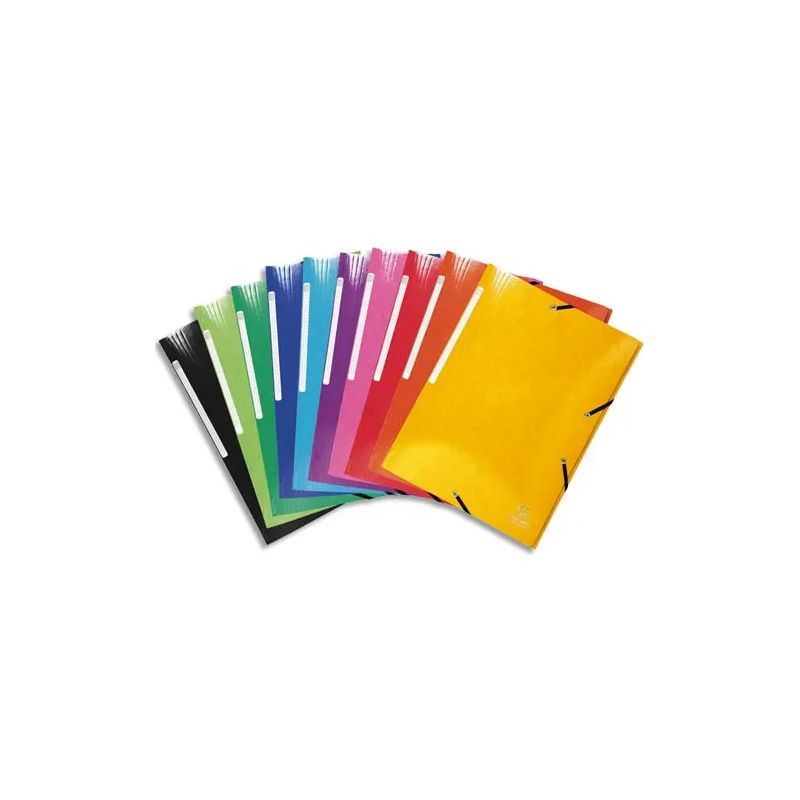 EXACOMPTA Chemise 3 rabats à élastiques IDERAMA en carte pelliculée 5/10, 425g. Coloris assortis EXACOMPTA Chemise 3 rabats à élastiques IDERAMA en carte pelliculée 5/10, 425g. Coloris assortis