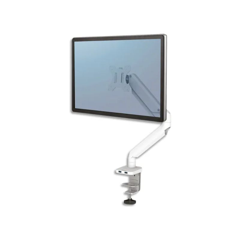 FELLOWES Bras porte écran simple Platinum Series Blanc 8056201 FELLOWES Bras porte écran simple Platinum Series Blanc 8056201