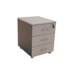 SIMMOB Caisson mobile 3 tiroirs Gris perle / Anthracite - Dimensions : L41 x H56 x P50 cm