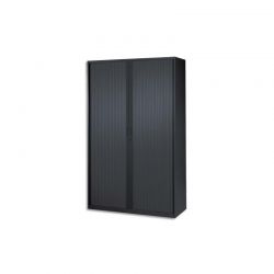 MTI Armoire à rideau haute Noir - H198CM x L120 x P43 cm