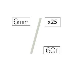 EXACOMPTA Boîte de 25 baguettes à relier manuelles SERODO 6mm incolore