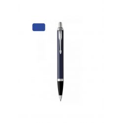 PARKER IM Stylo bille Pointe Moyenne Corps Bleu Royal Encre Bleue