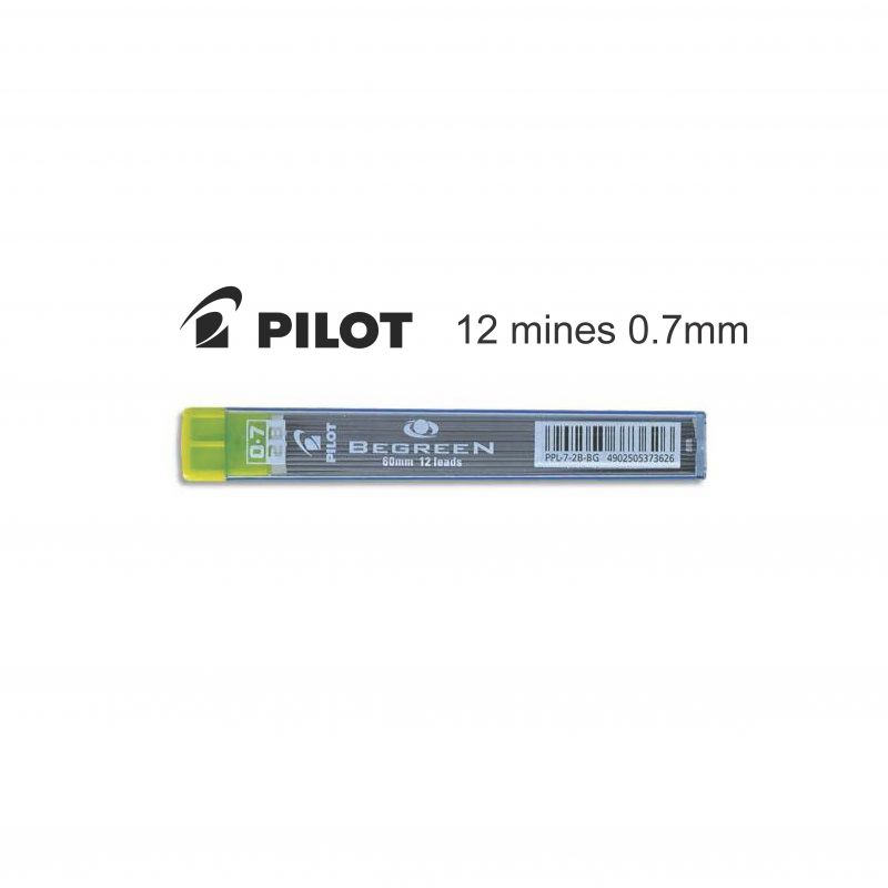 PILOT Etui de 12 mines qualité très résistante 0,7 mm PILOT Etui de 12 mines qualité très résistante 0,7 mm