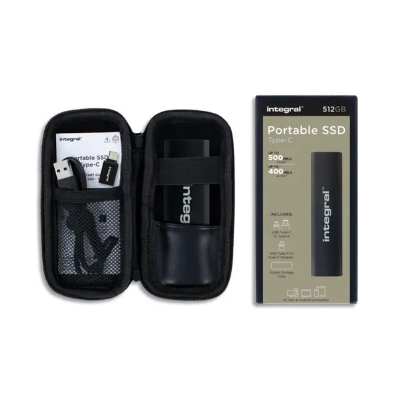 INTEGRAL SSD Type C USB 3.2 Génération 2 Haute performance 512Go INSSD512GPORT3.2AC INTEGRAL SSD Type C USB 3.2 Génération 2 Haute performance 512Go INSSD512GPORT3.2AC