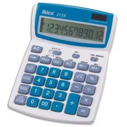 IBICO Calculatrice de bureau 12 chiffres, euro 212X IB410086