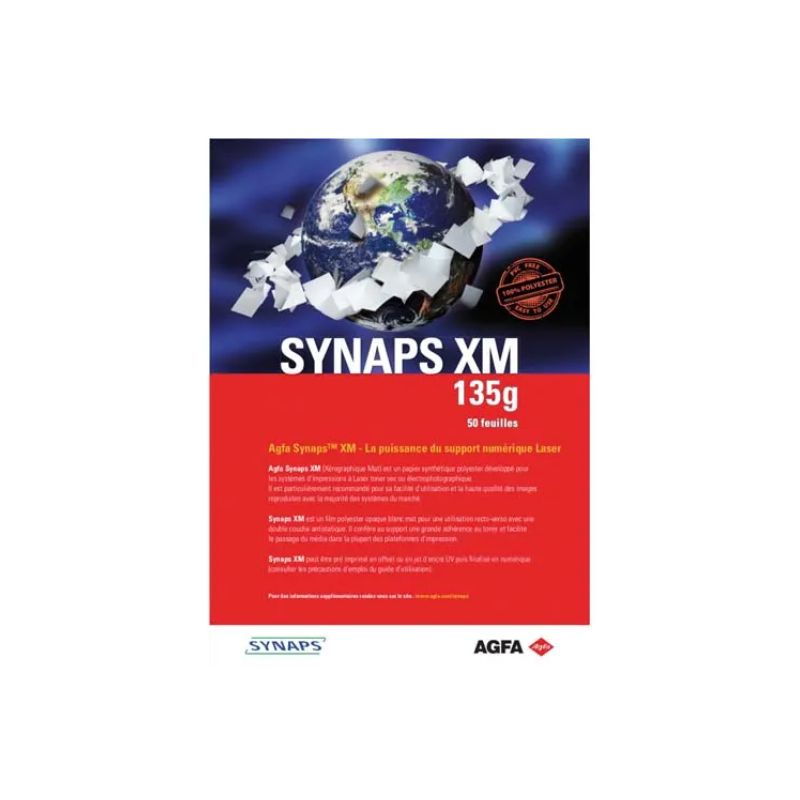 SYNAPS Boîte de 50 feuilles papier plastifié A4 135g SYNAPS Boîte de 50 feuilles papier plastifié A4 135g