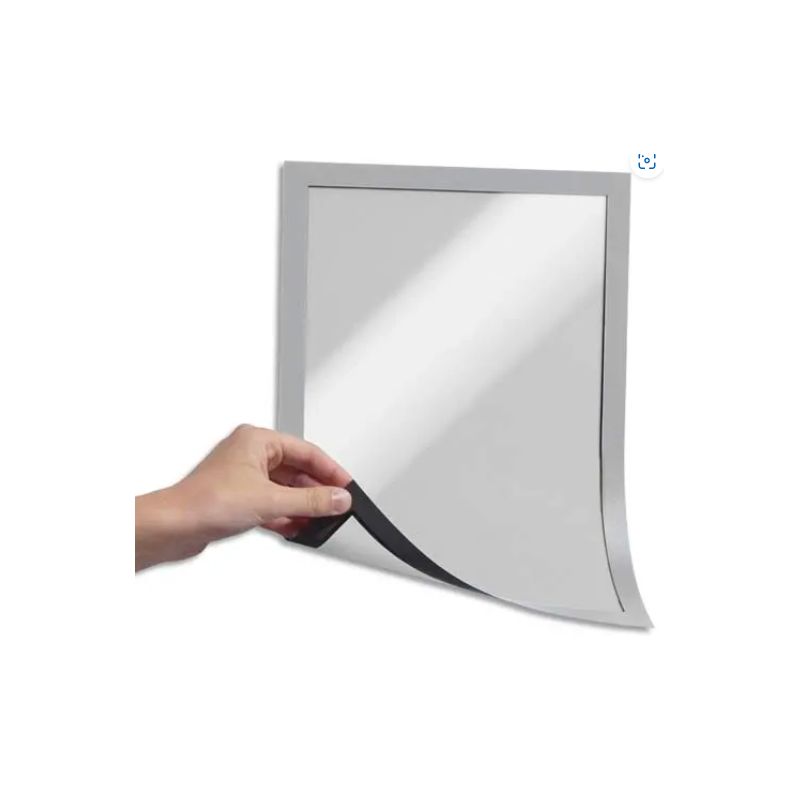 DURABLE Sachet de 5 Cadres d'affichage Duraframe dos magnétique argent metallisé format A4 DURABLE Sachet de 5 Cadres d'affichage Duraframe dos magnétique argent metallisé format A4