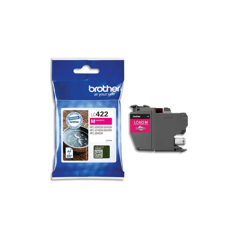 BROTHER Cartouche Jet d'encre magenta LC422M BROTHER Cartouche Jet d'encre magenta LC422M