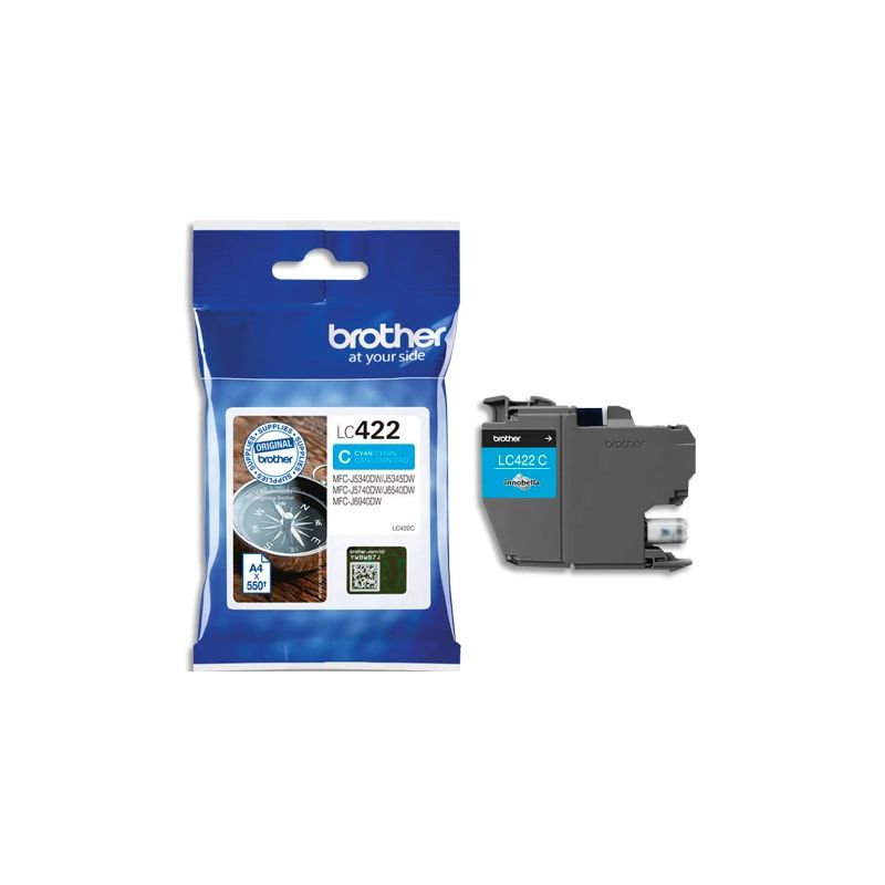 BROTHER Cartouche Jet d'encre cyan LC422C BROTHER Cartouche Jet d'encre cyan LC422C