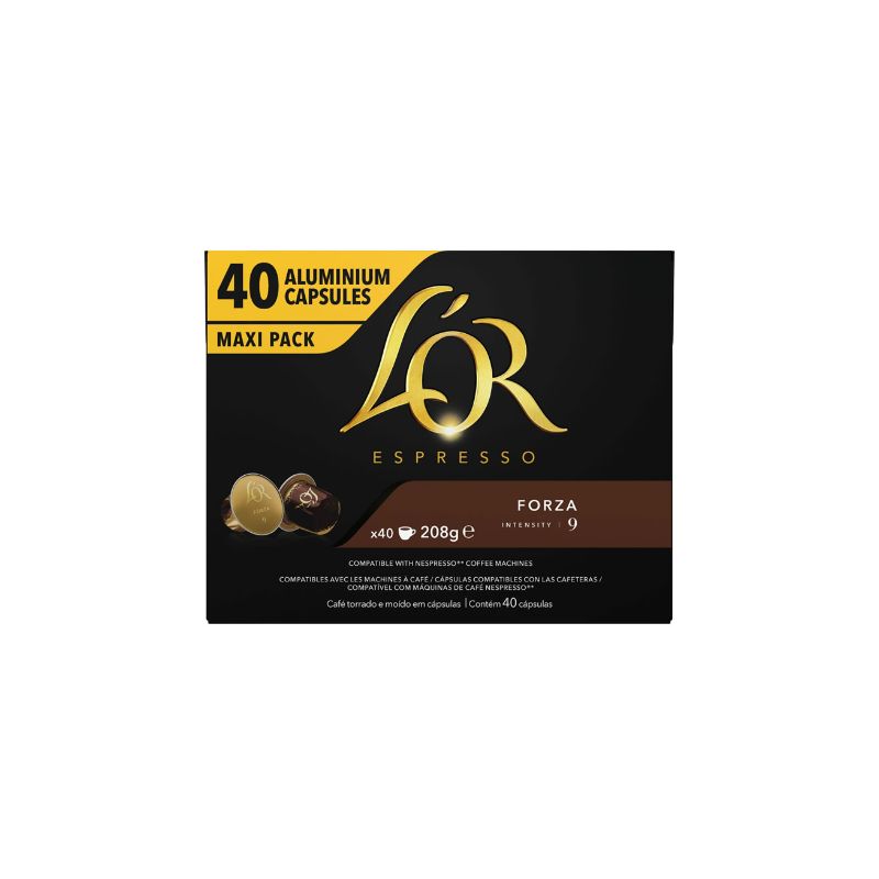 L'OR 40 Capsules de café expresso forza L'OR 40 Capsules de café expresso forza