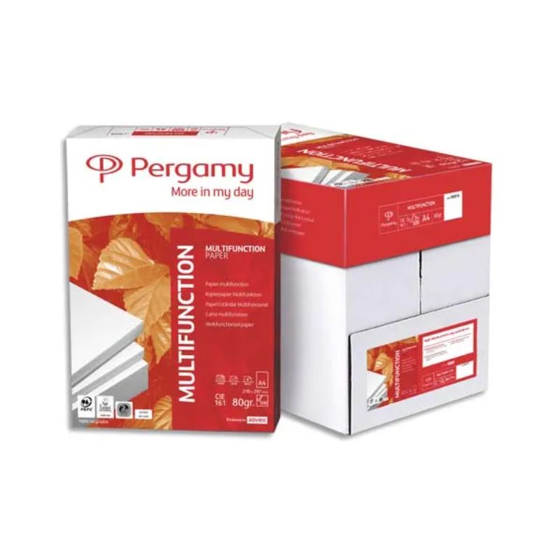 PERGAMY Ramette 500 feuilles papier très Blanc Multifonction A4 80g CIE 161 PERGAMY Ramette 500 feuilles papier très Blanc Multifonction A4 80g CIE 161