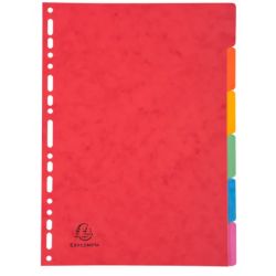 EXACOMPTA Jeu d'intercalaires 6 positions en carte lustrée 5/10e format A4 400g